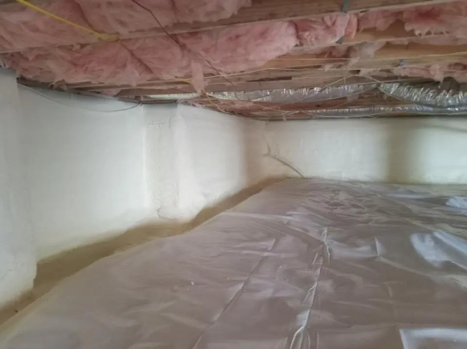 Crawl space encapsulation with closed-cell spray foam for Roof Waterproofing in Shaler